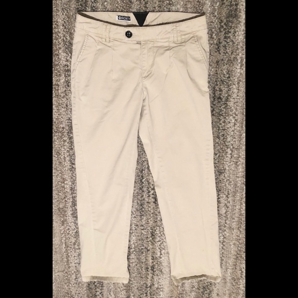 Roxy Stretch Straight Fit Khakis Sz 5 Juniors - Picture 1 of 3
